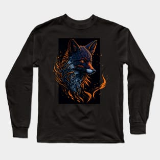 Cute Fox Glow in the Dark Long Sleeve T-Shirt